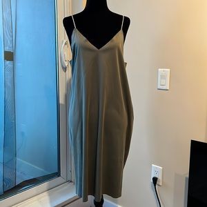 Slip Dress in Hunter Green